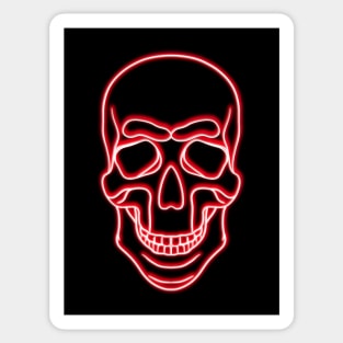 skull, neon sign Sticker